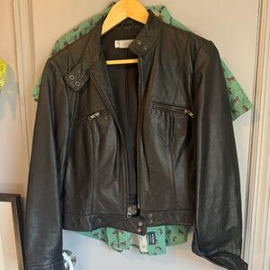 Leather moto jacket Nine West small
